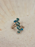 Bild in Galerie-Betrachter laden, Blue Topaz and Sterling Silver Ring in the sand
