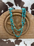 Load image into Gallery viewer, Sterling Silver and Turquoise Chip Chunk Bead Necklace