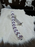 Load image into Gallery viewer, Genuine Opal and Amethyst Bracelet on white cowhide