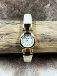 Load image into Gallery viewer, pov quartz watch on log and fur background