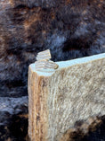 Load image into Gallery viewer, Goregous Genuine Diamond Swirl Ring with fur background on moose antler