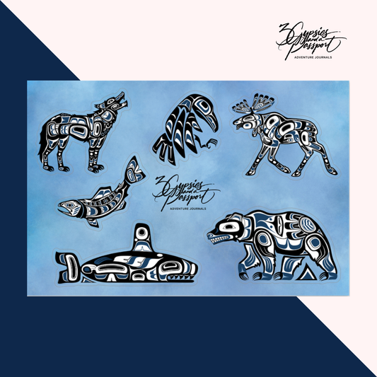Alaska Icons Sticker Sheet