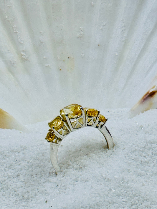 Citrine Ring in the sand