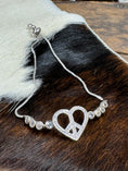 Load image into Gallery viewer, Silver Toned Peace and Love, Crystal Bracelet
